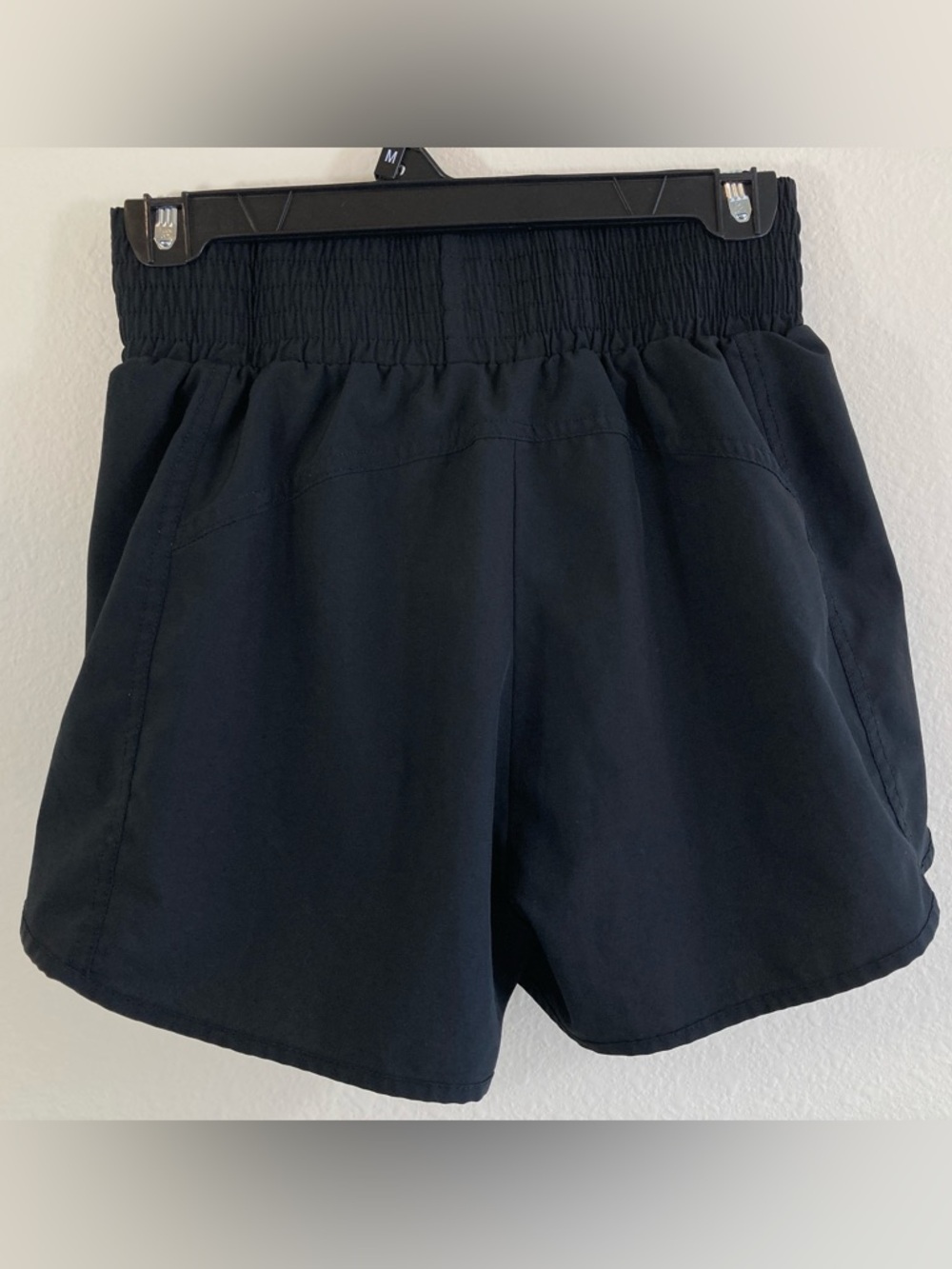 B Women’s Black Athletic Shorts Size S Running Workout Shorts - Picture 3 of 6